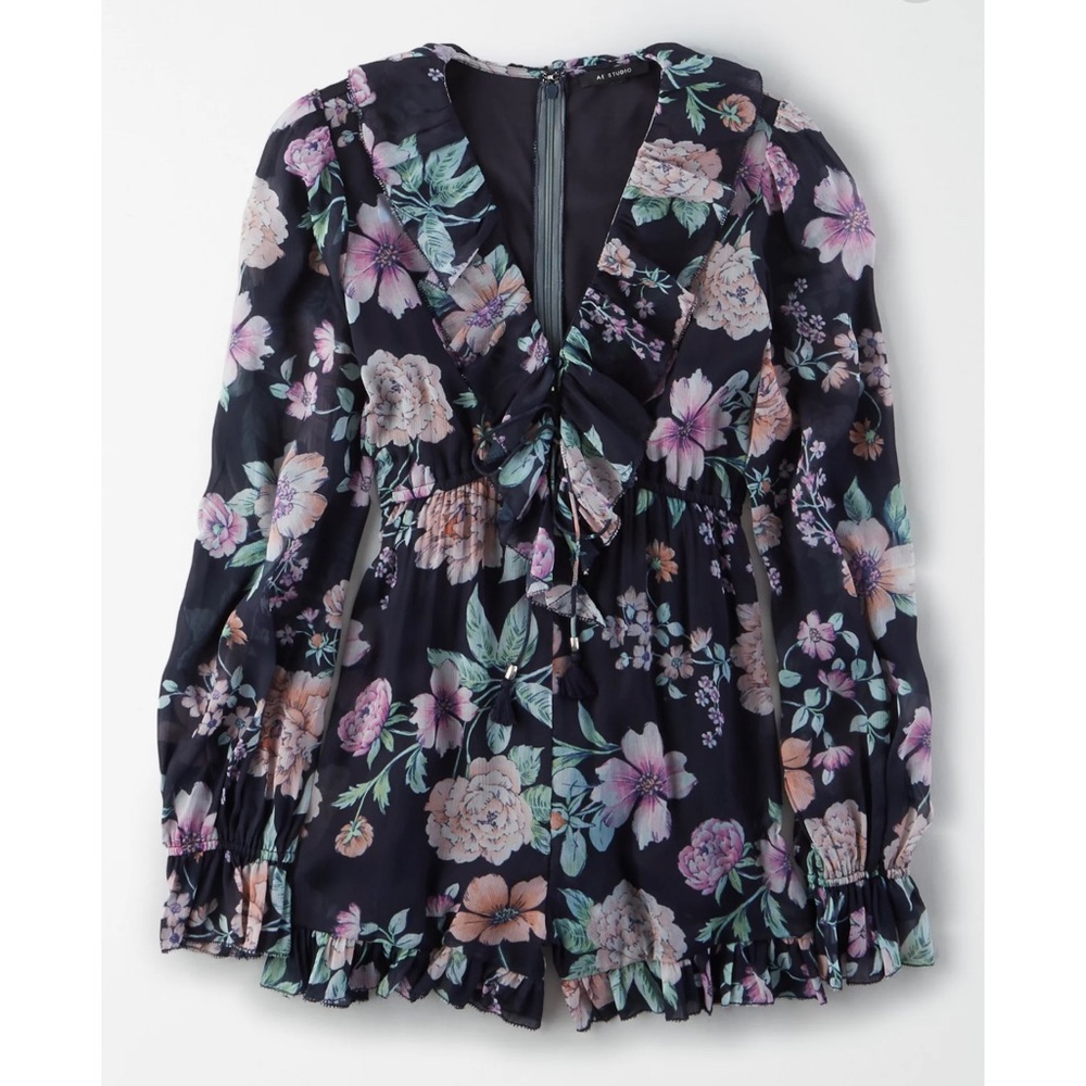 American Eagle Floral Romper